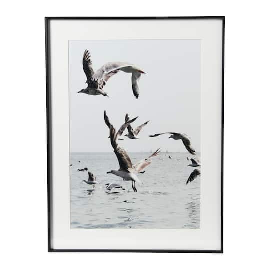 Framed Seagulls in Flight Photo Print